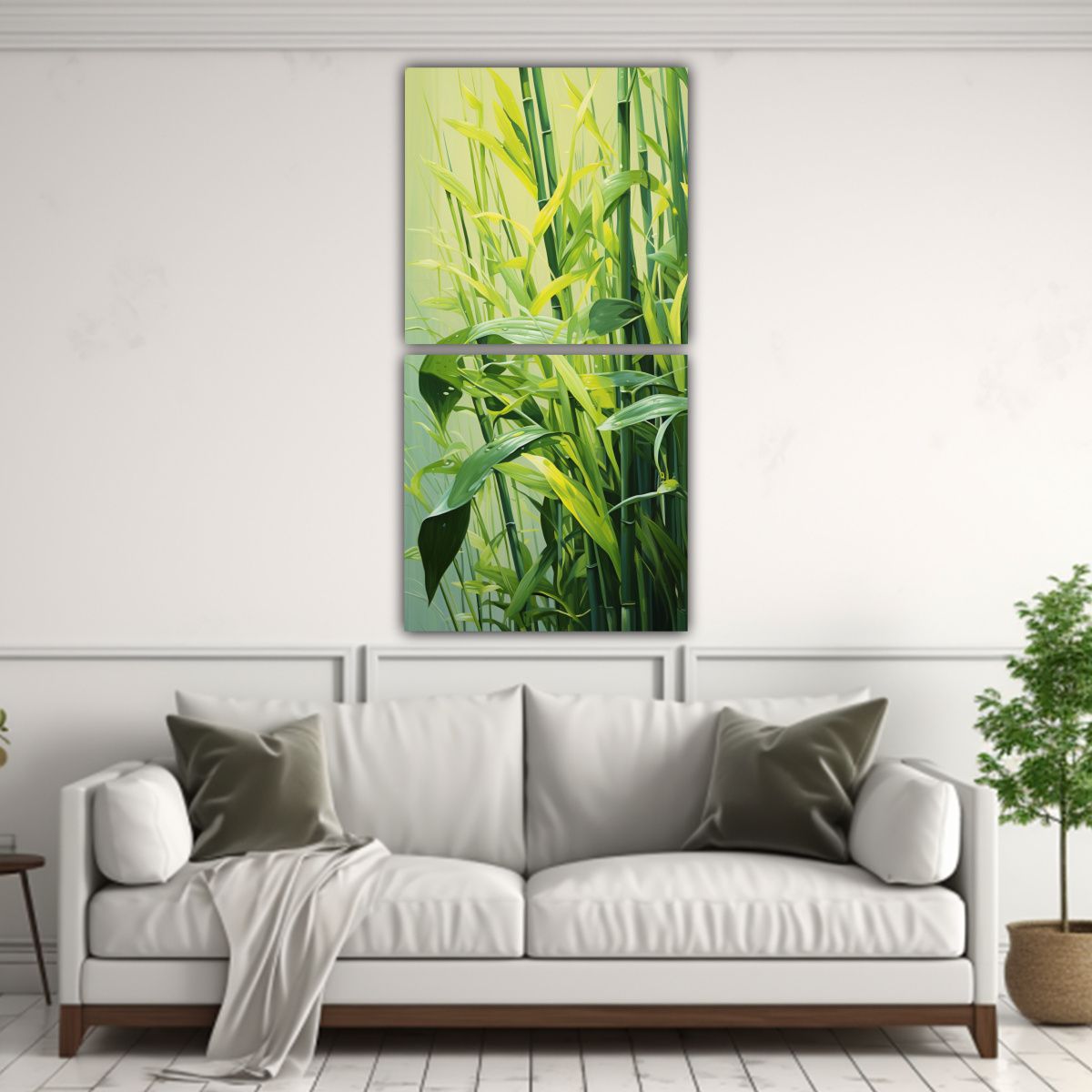 GENERICO - Cuadro Abstracto Detallado De Aceite De Hierbas 70x140 Cm