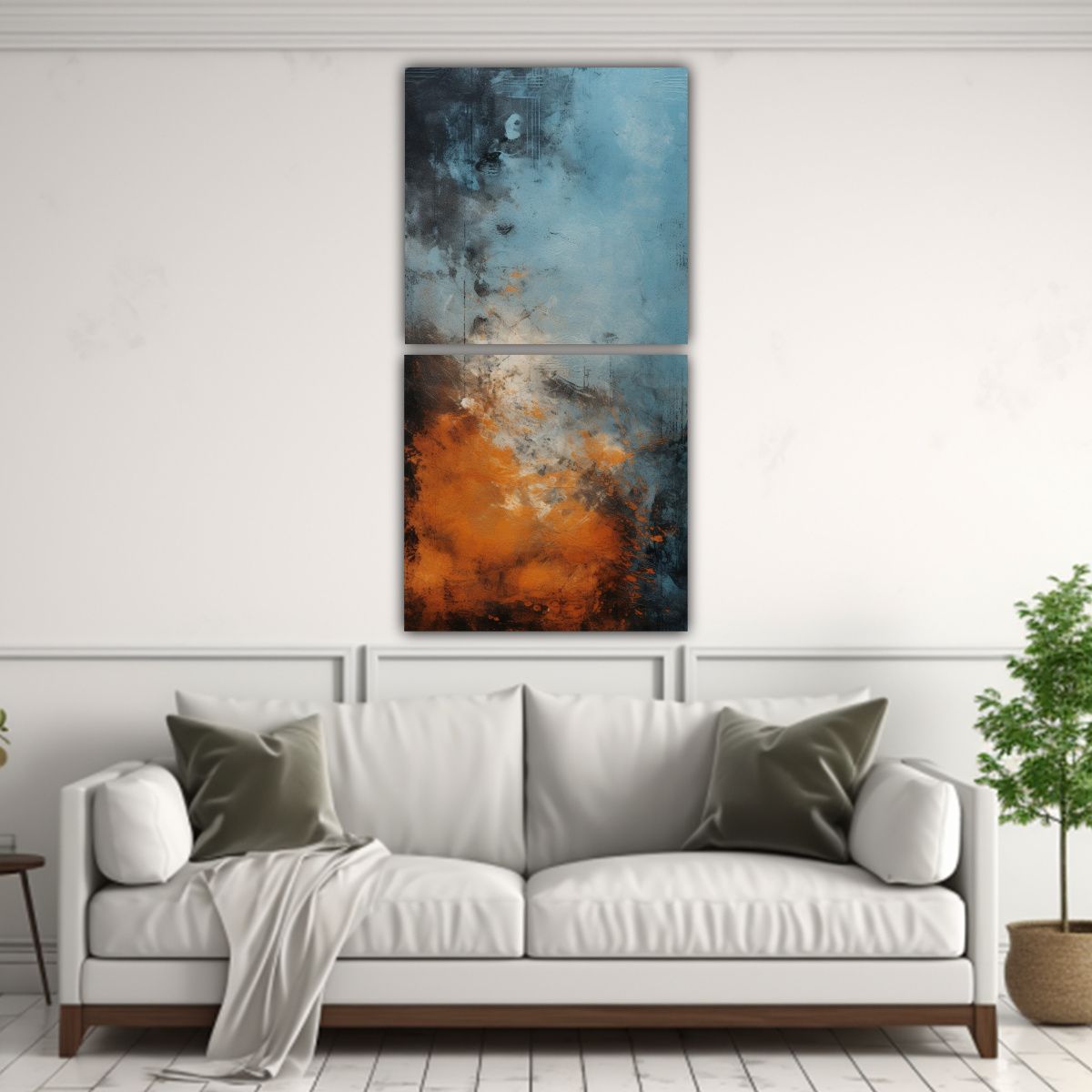 GENERICO - Cuadros Abstracción Majestuosas Textura Grunge 70x140 Cm