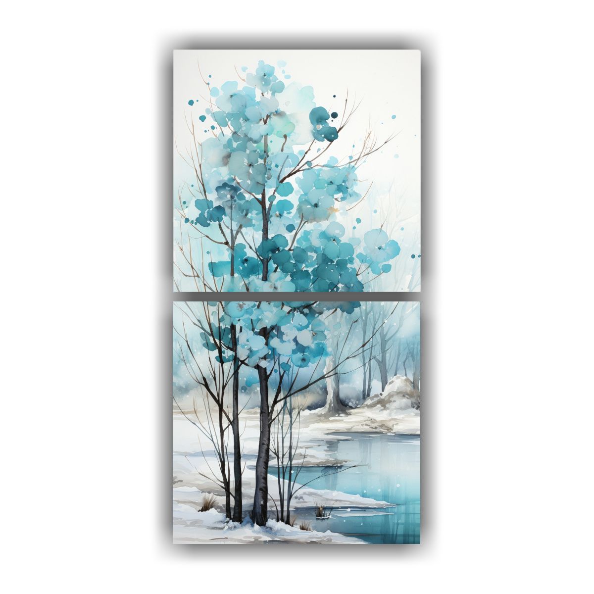 GENERICO - Conjunto 2 Lienzos Decorativos Abstractos De 80x160 Cm