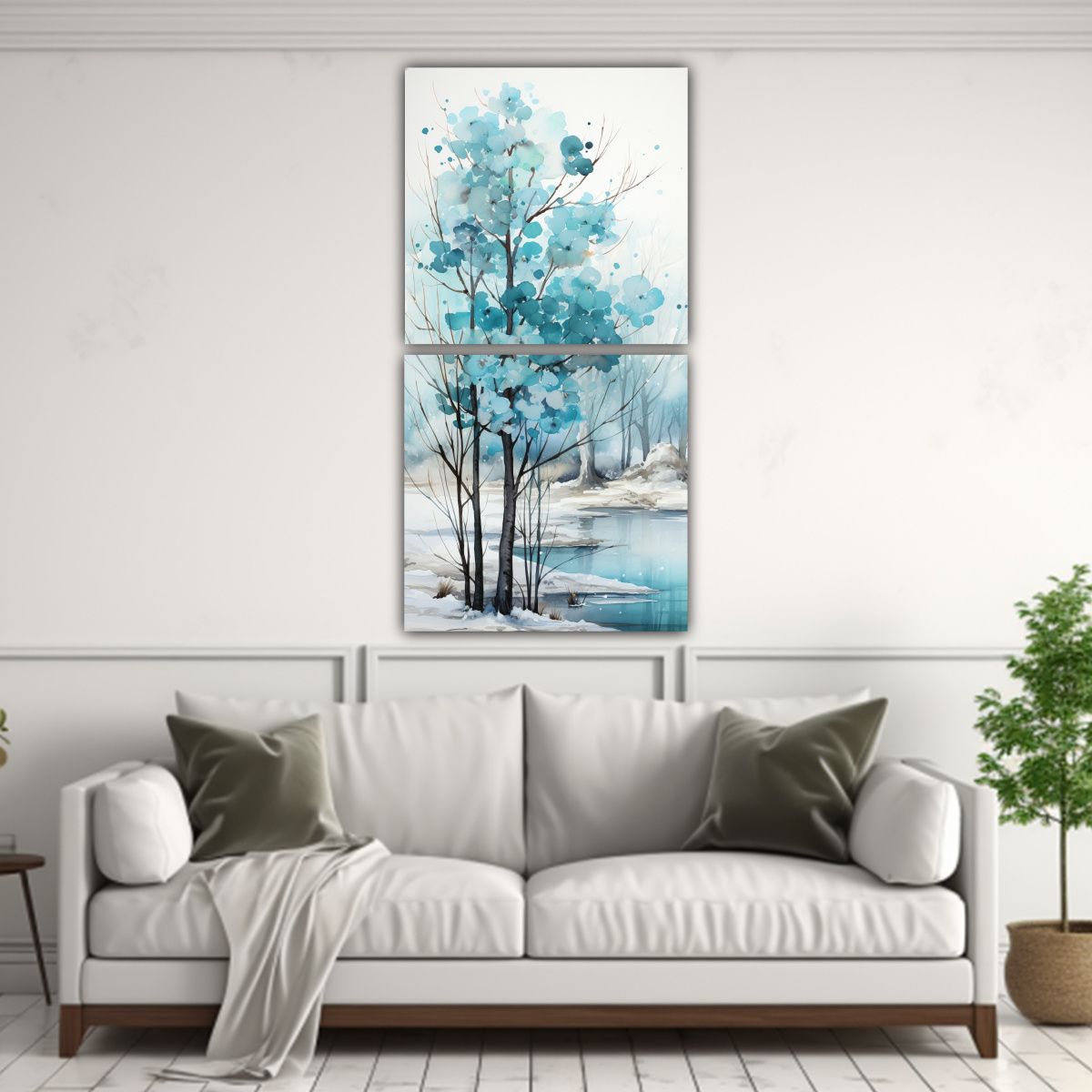 GENERICO - Conjunto 2 Lienzos Decorativos Abstractos De 80x160 Cm