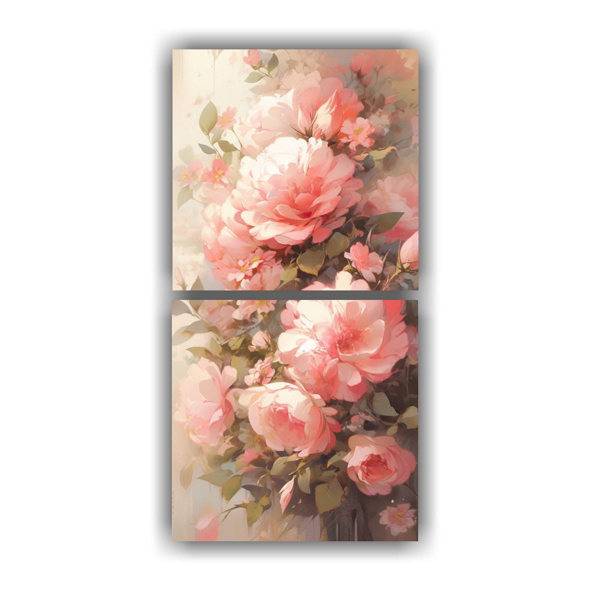 GENERICO - Pintura En Lienzo De Flores Rosadas Estrelladas 70x140 Cm