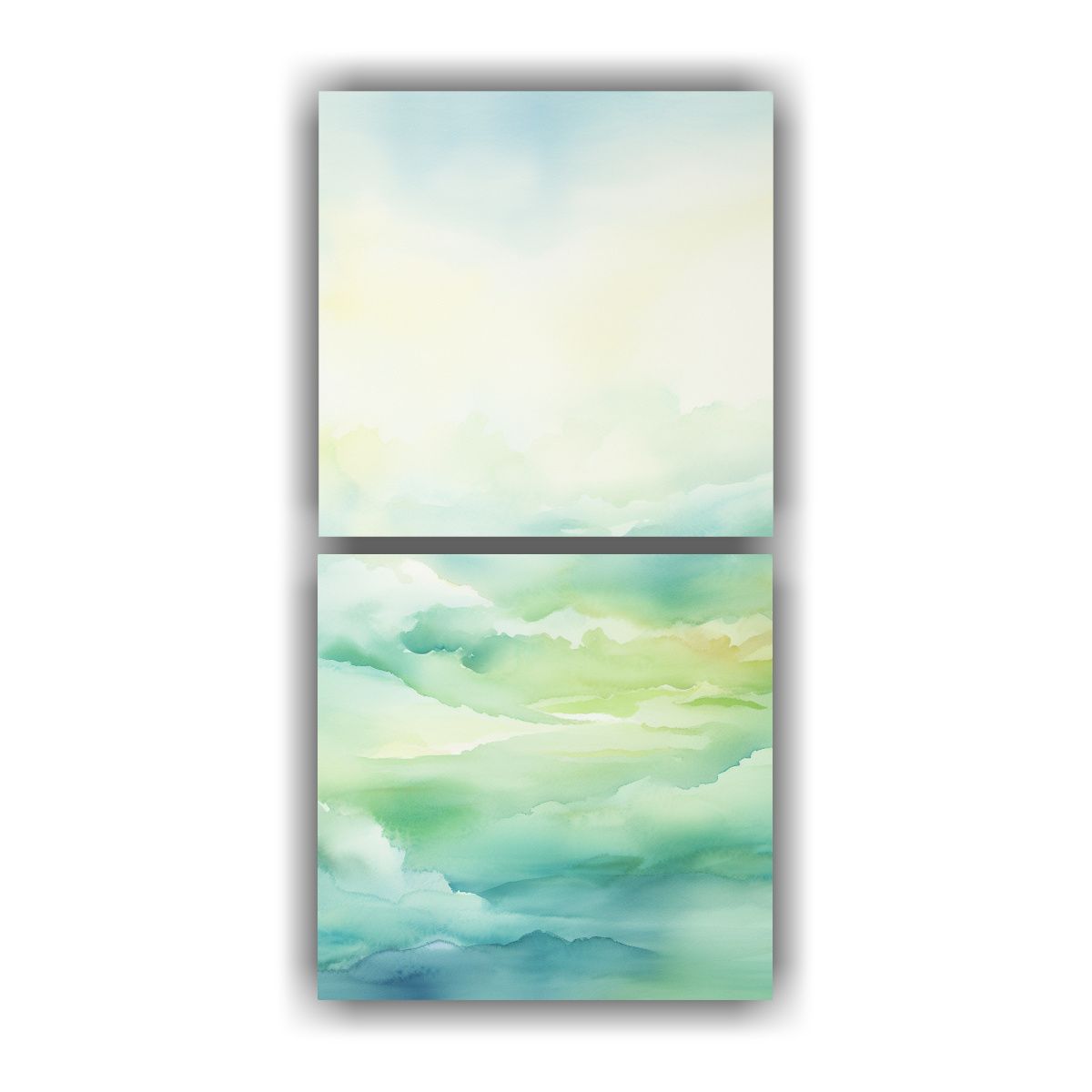 GENERICO - Paisaje Sereno De Colores Abstractos En Cuadros 80x160 Cm