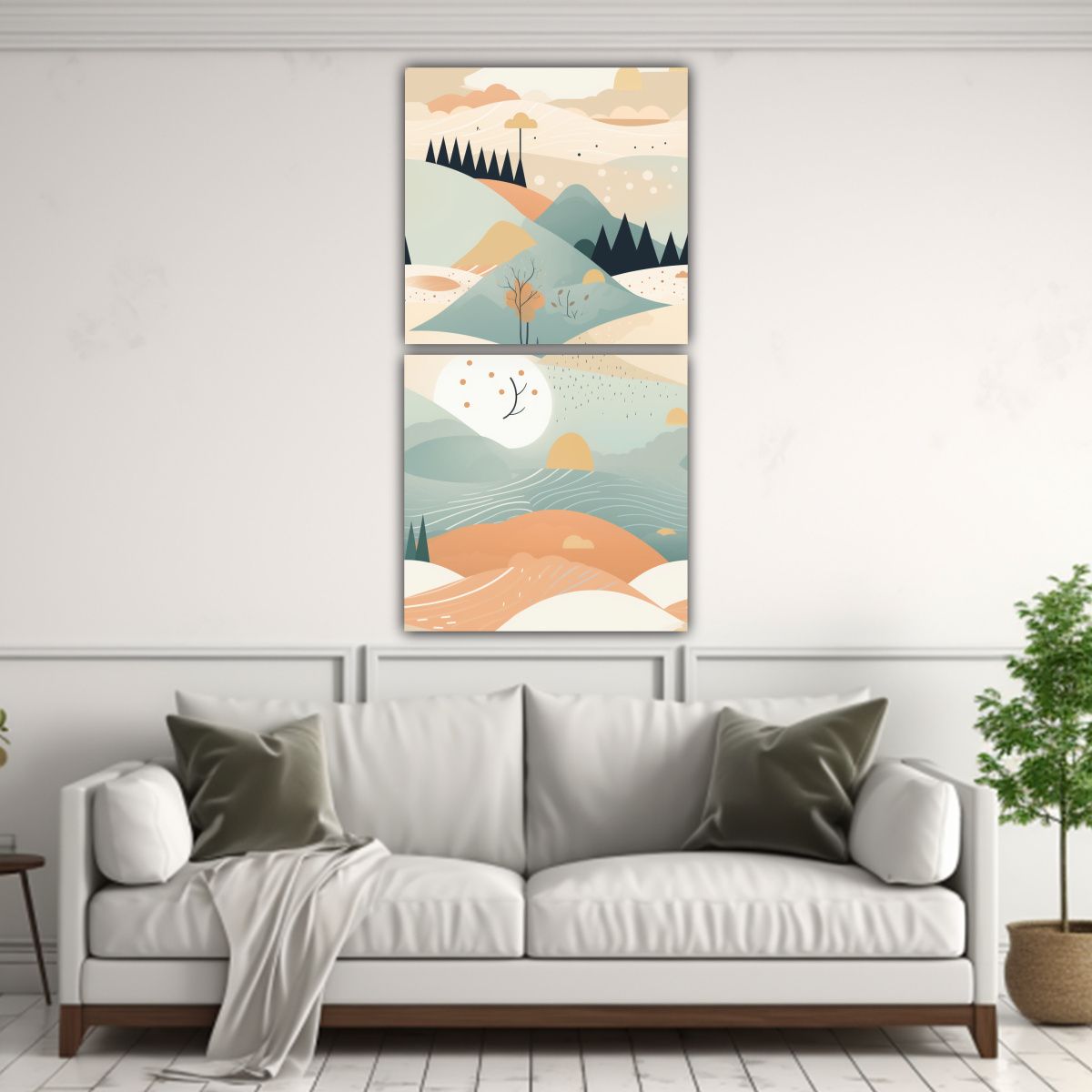 GENERICO - Pinturas Decorativas De Paisajes Abstractos 80x160 Cm