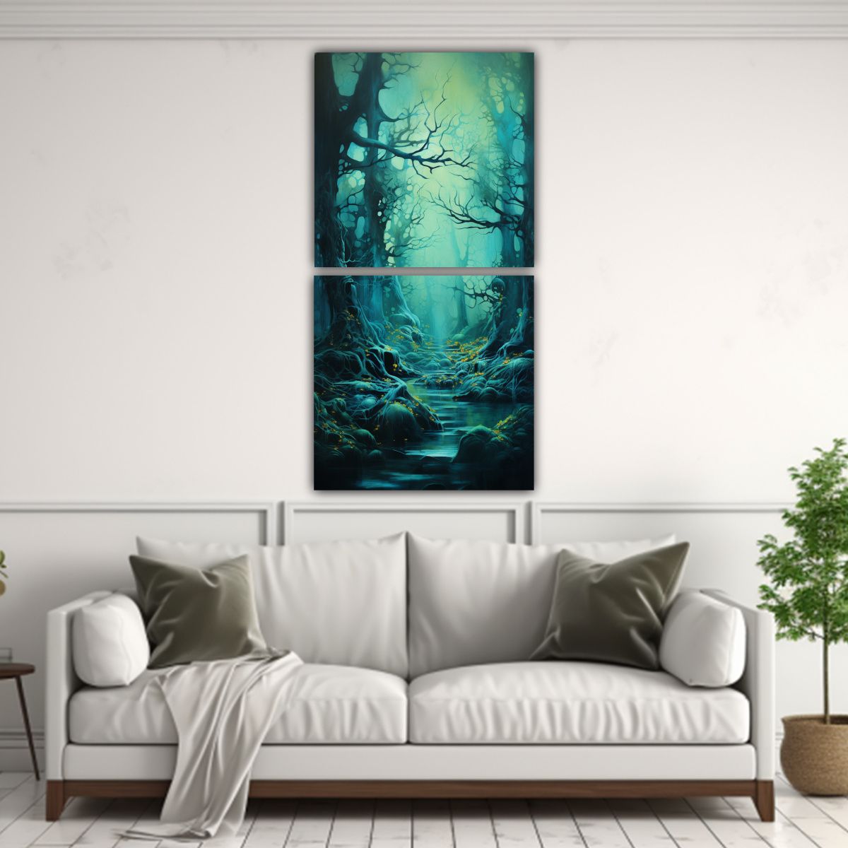 GENERICO - Pinturas De Decoración Set 2 Hermoso Bastidor De 80x160 Cm