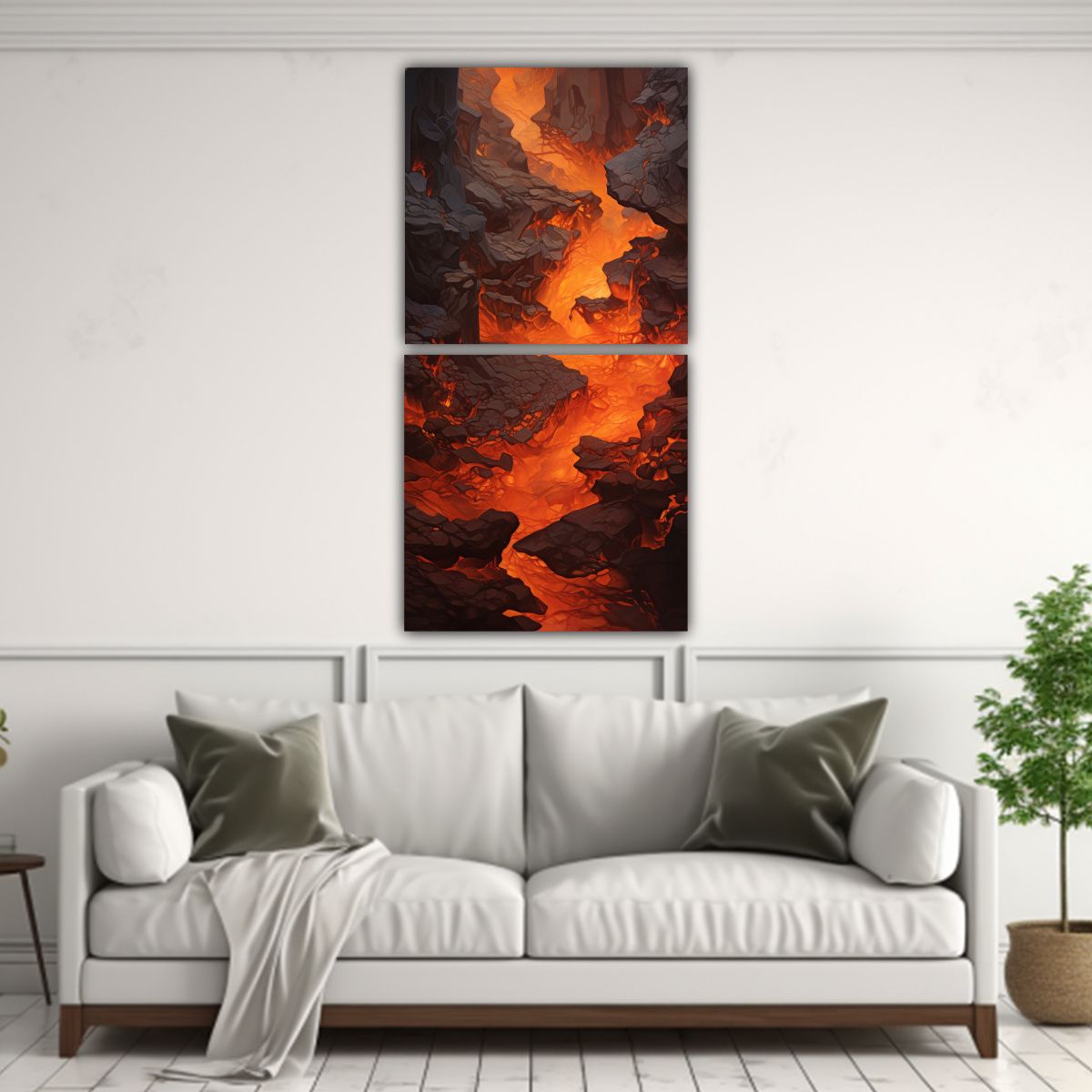 GENERICO - Pinturas Decorativas De Dos Lienzos 70x140 Cm