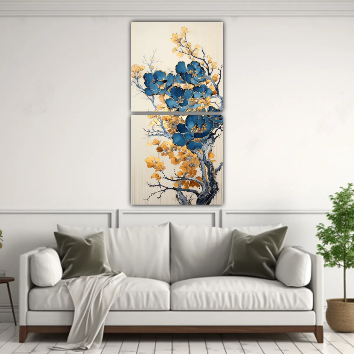 GENERICO - Pinturas Decorativas Vintage De Dos Artes De Un 80x160 Cm