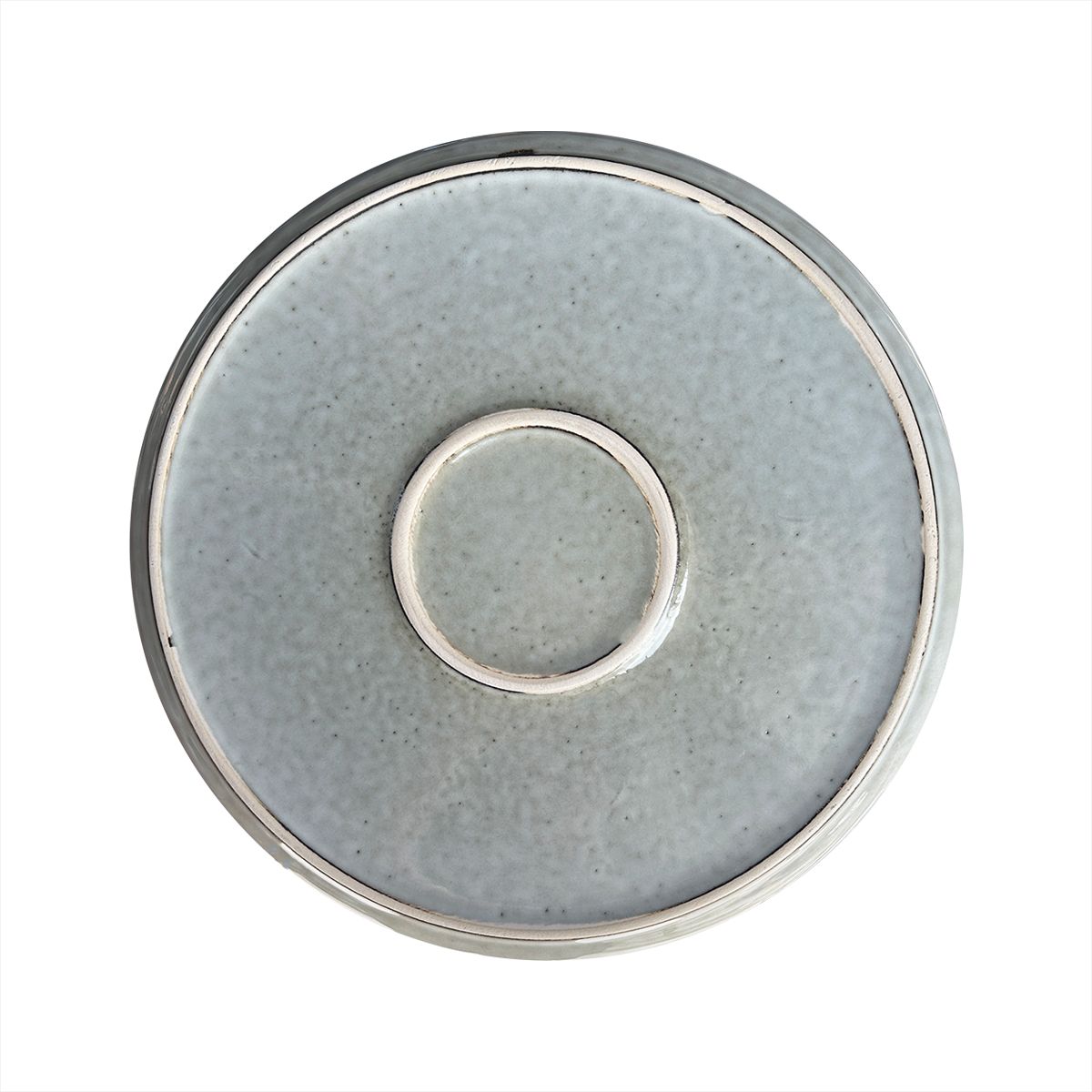 IMAHE - Set 6 Platos Redondo Ceramica 28 Cm Gris Linea Oslo