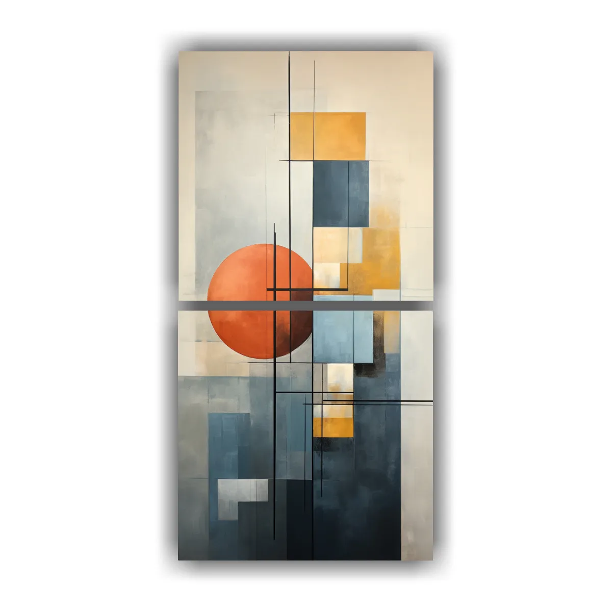 GENERICO - Arte Decorativo Para Comedor Geometría Y 80x160 Cm