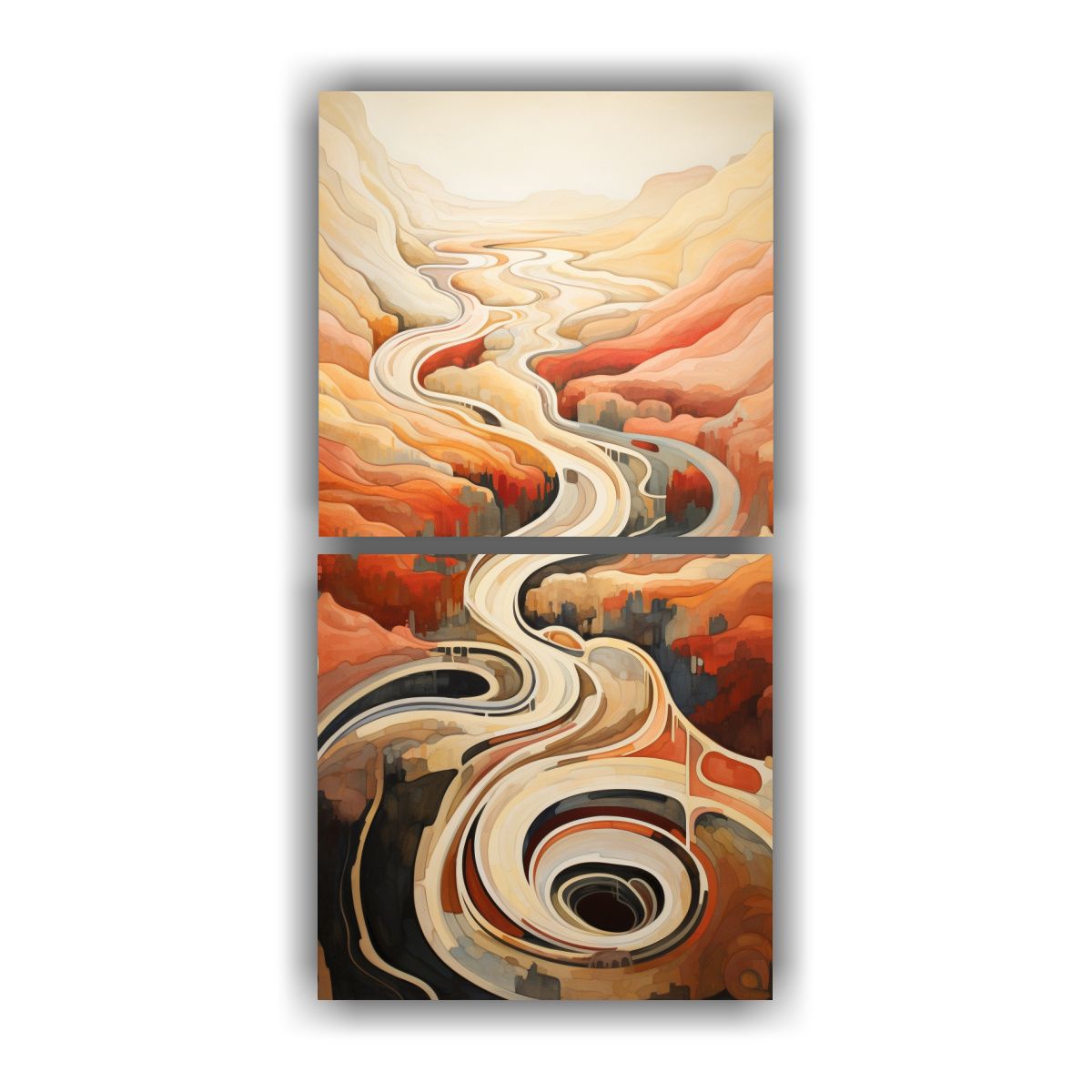 GENERICO - Cuadro Acuarela Dormitorio Espíritu Abstracto 80x160 Cm