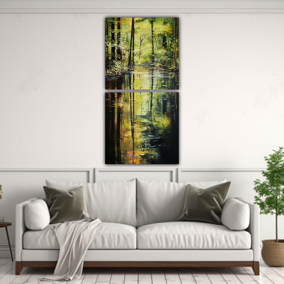 GENERICO - Diptico Hermoso Adorno El Sosiego Y La 80x160 Cm