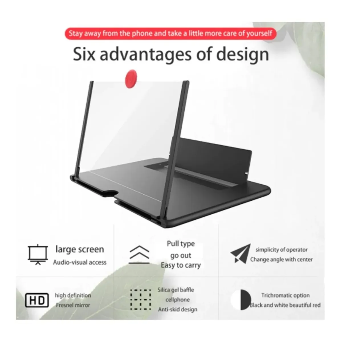 GENERICO - Lupa Para Celulares Amplificador Vídeo Pantalla Móvil