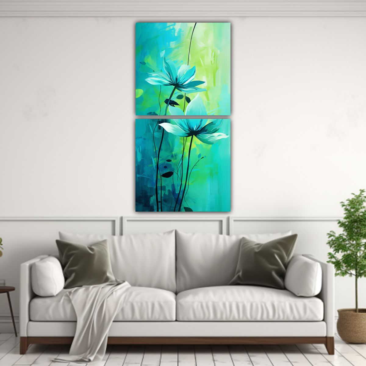 GENERICO - Dos Lienzos De Tela Creativa Habitación Ambiente 80x160 Cm