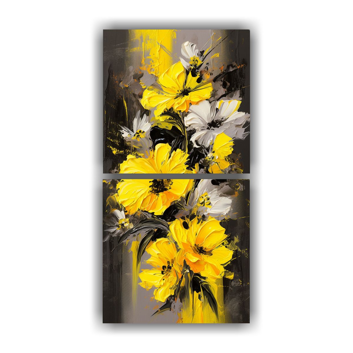 GENERICO - Pintura Floral En Lienzo En Estilo Galería 80x160 Cm