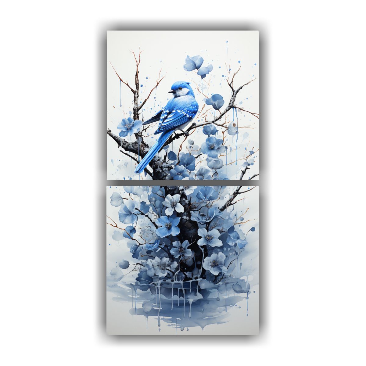 GENERICO - Set 2 Lienzos Patron Intenso Modernidad Árbol 70x140 Cm
