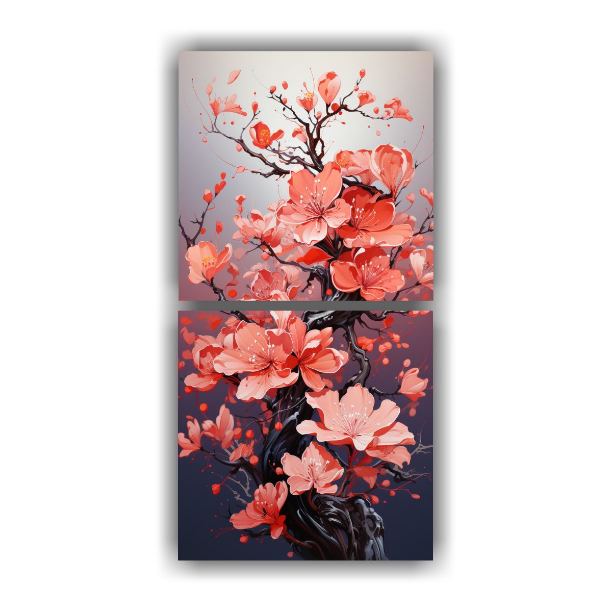 GENERICO - Cuadros Fotografía Juveniles Set 2 Fucsia 80x160 Cm