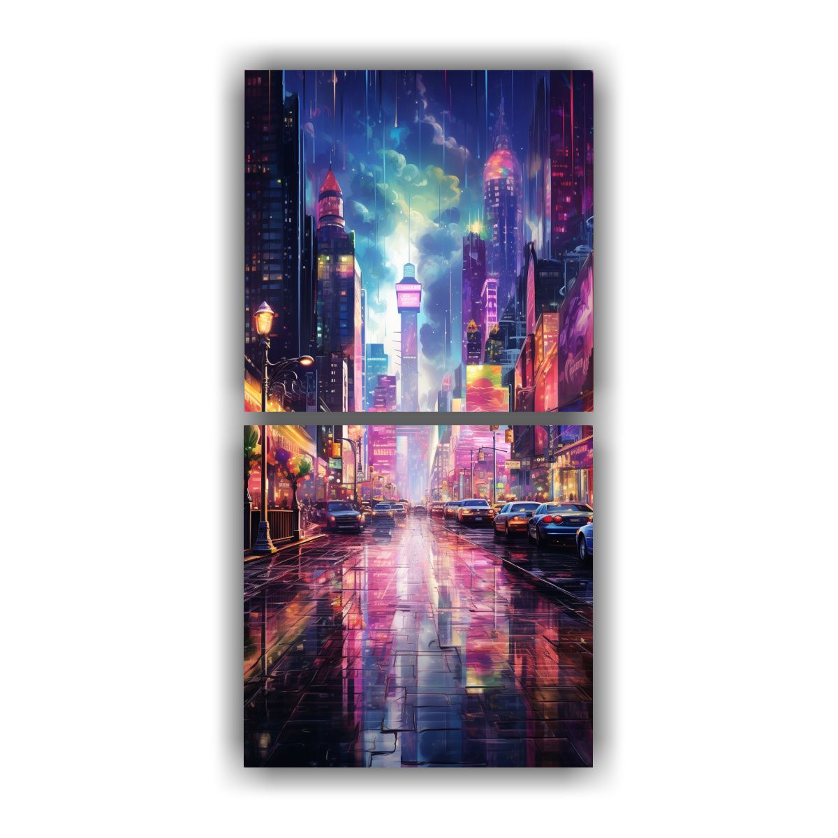 GENERICO - Lienzos De Tela Inspiradores De Nueva York Con 80x160 Cm