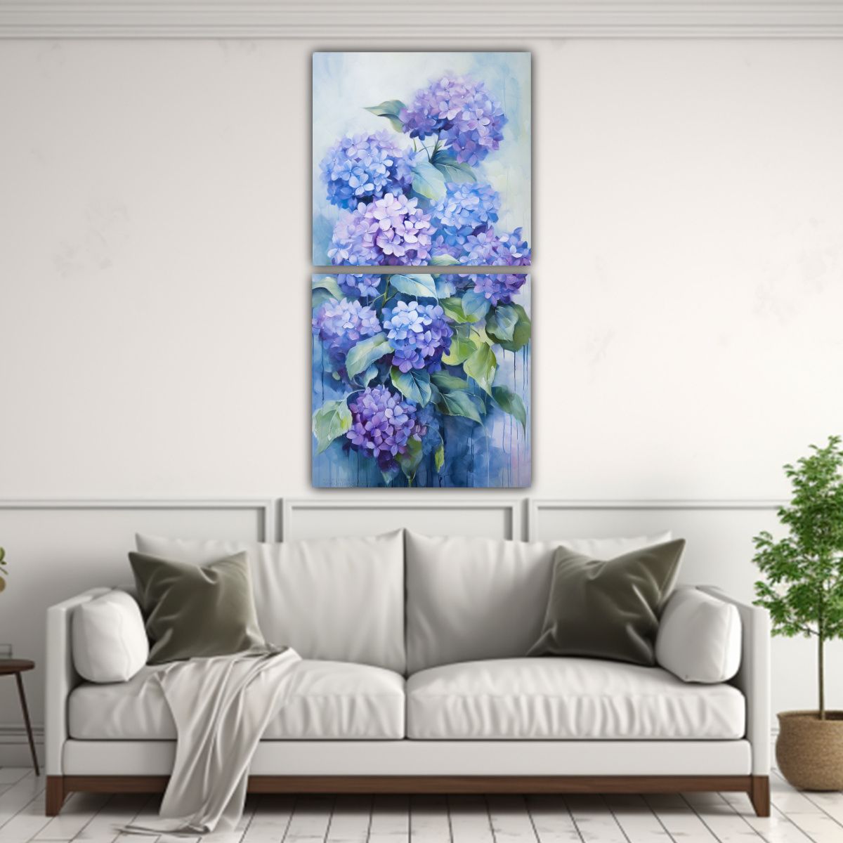 GENERICO - Lienzos De Tela Decorativos Flores De Hortensias 80x160 Cm