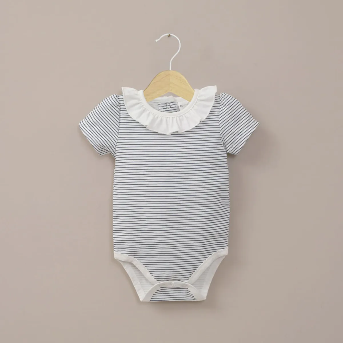 OPALINE - Body rayas blanco de bebé niña