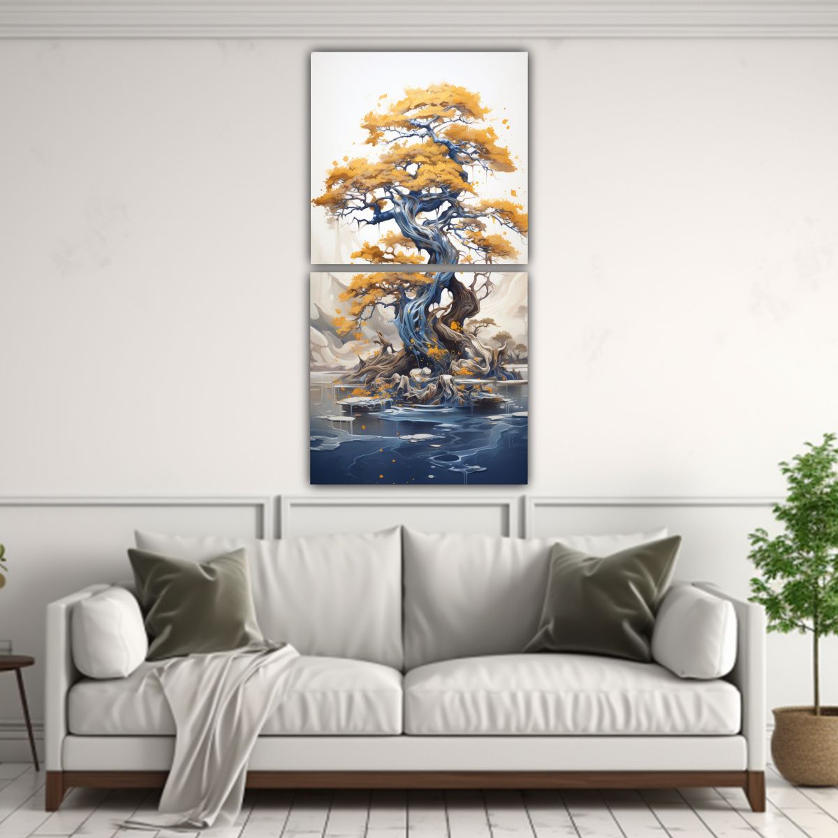 GENERICO - Pintura Abstracta Clásica A Juniper Tree En 80x160 Cm