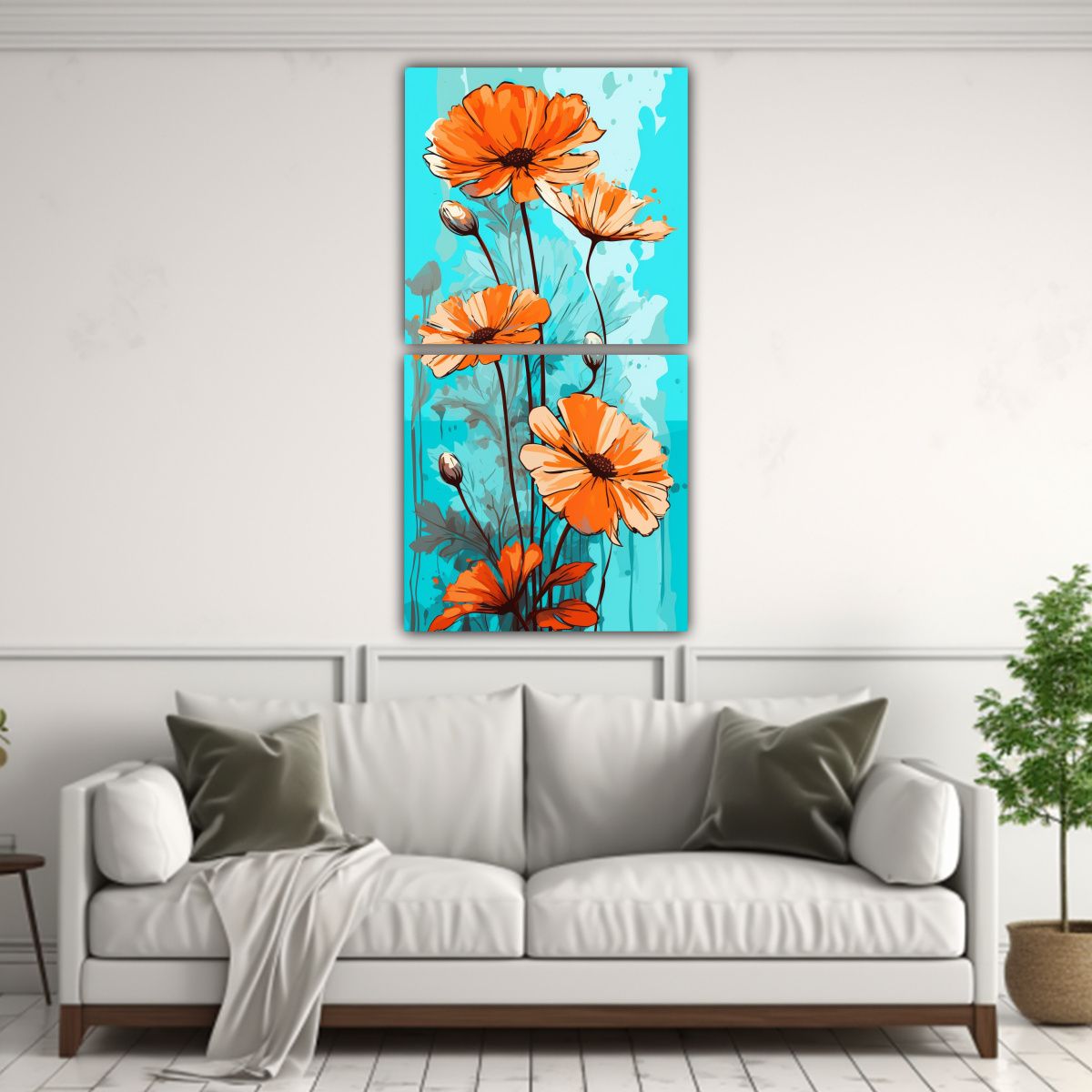 GENERICO - Pinturas Decorativas Estilo Galería En Colores 70x140 Cm