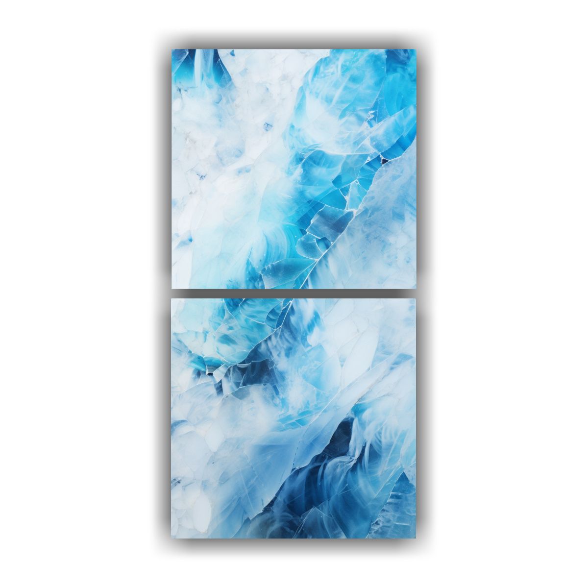 GENERICO - Cuadros Impresos Con Patrones Invernales De Hielo 70x140 Cm