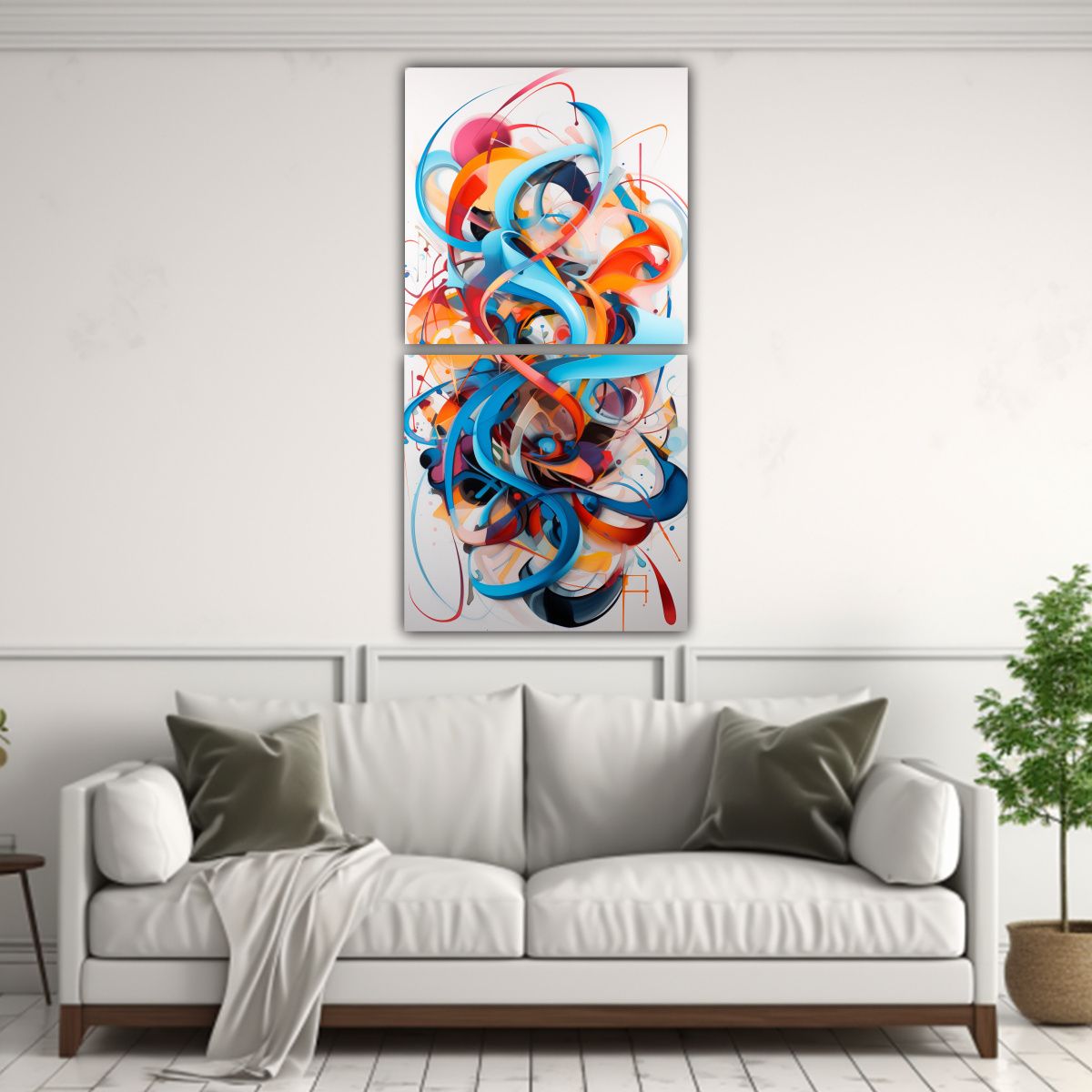 GENERICO - Pinturas Decorativas De Fusión Abstracta De 70x140 Cm