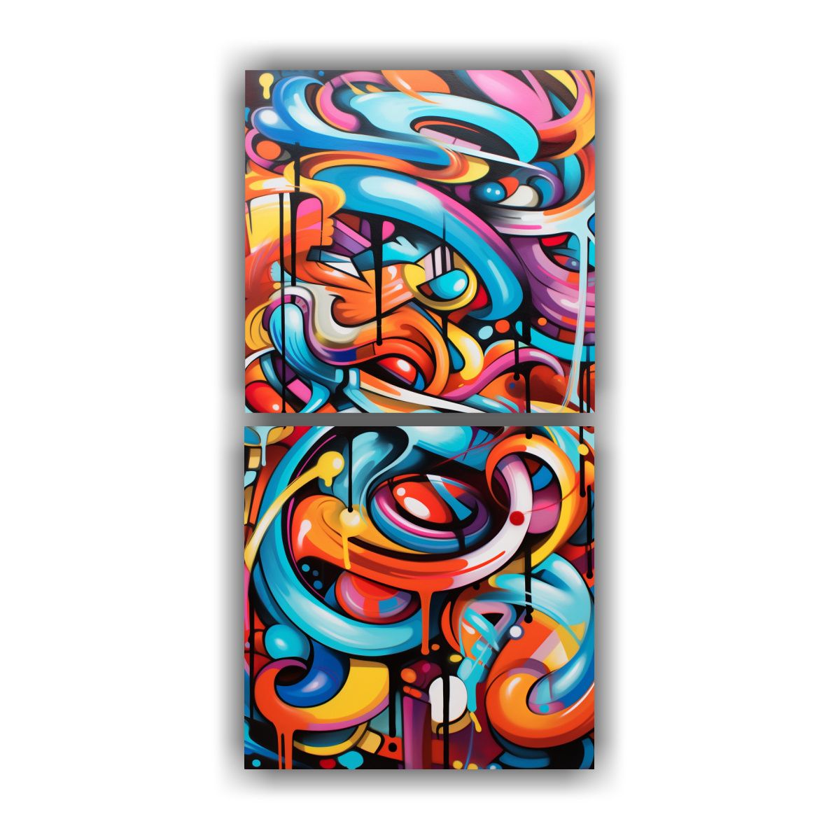 GENERICO - Cuadros Fotografía Abstracta Fusión De Graffiti 80x160 Cm