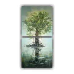 GENERICO - Conjunto De Cuadros Cuadro Floral En Estilo De 80x160 Cm