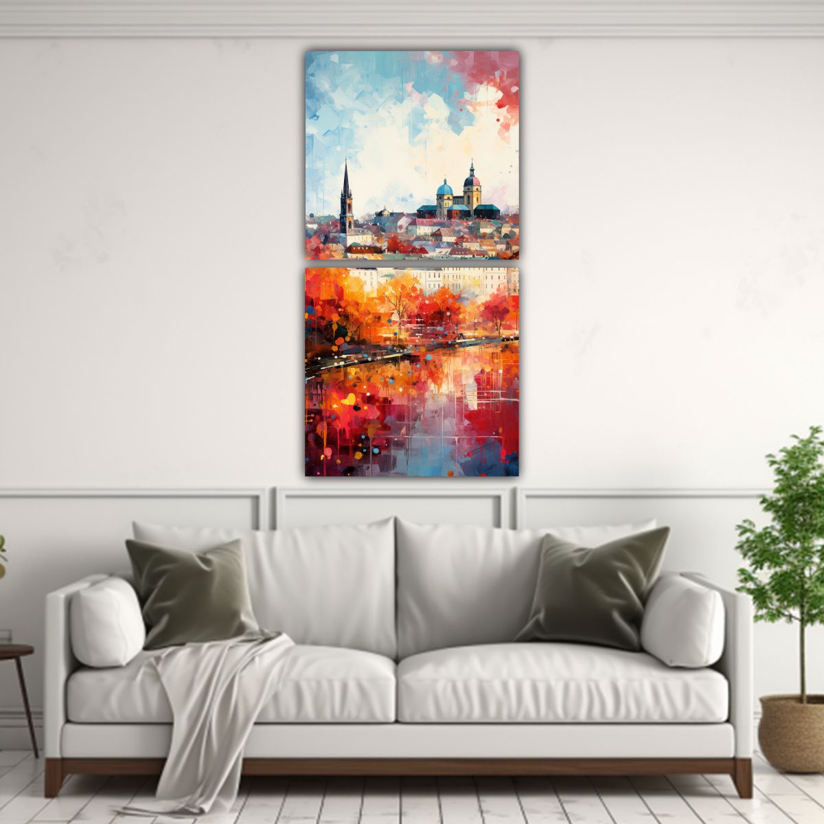 GENERICO - Cuadro Decorativo Abstracto Salzburg De Mozart 70x140 Cm