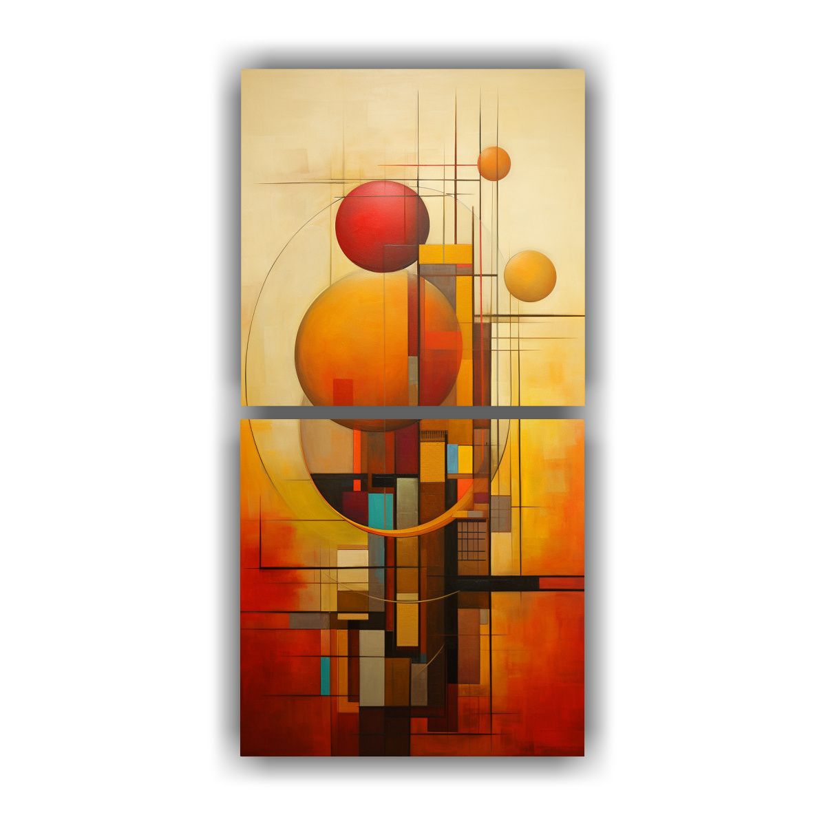 GENERICO - Cuadros Abstractos Con Detalles Intrincados 80x160 Cm