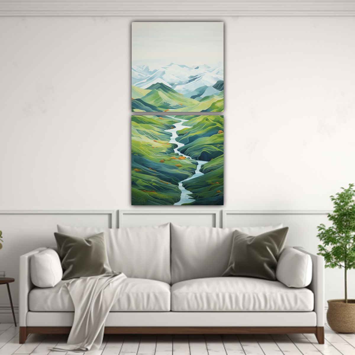 GENERICO - Pinturas De Decoración Abstracta De Paisajes De 70x140 Cm