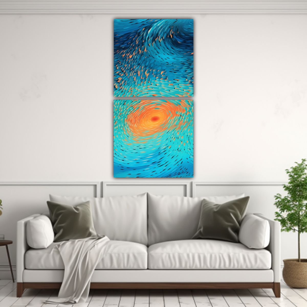 GENERICO - Cuadros Finas Líneas Habitación Hyperrealismo 70x140 Cm