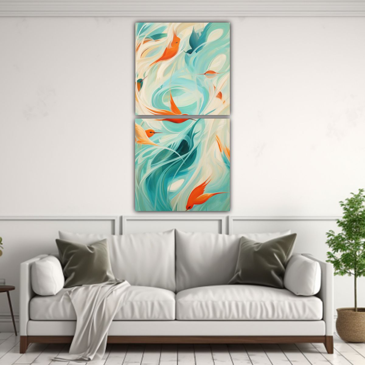 GENERICO - Cuadros De Decoración Formados Por Patrones 70x140 Cm