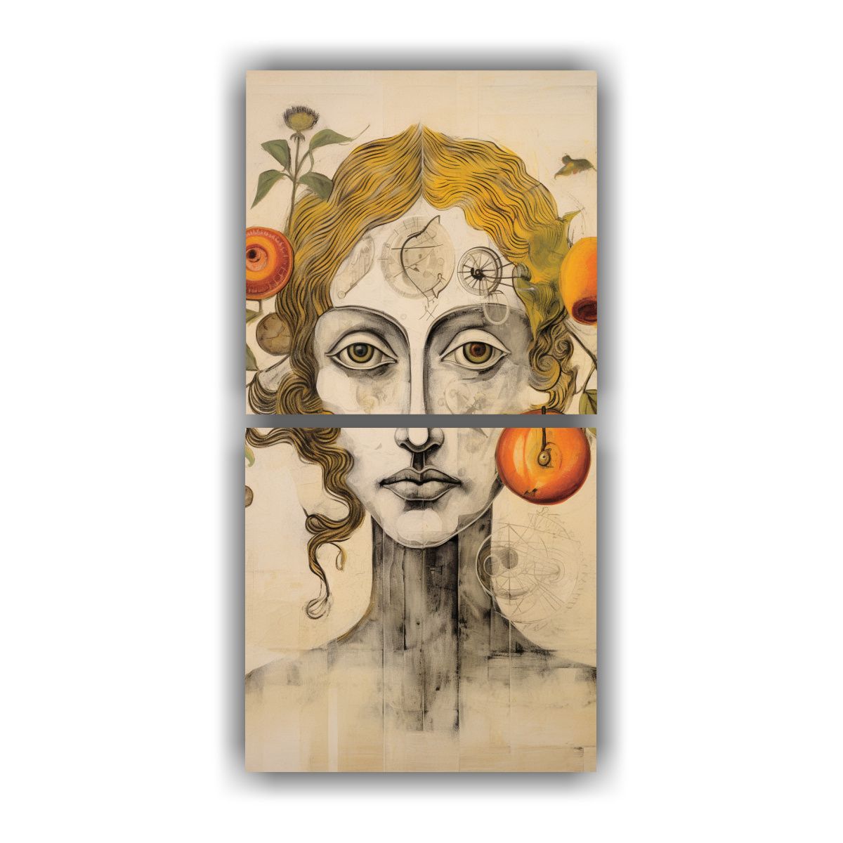 GENERICO - Lienzos Patron Intensos De Ed Roth Y Arthur Boyd 70x140 Cm