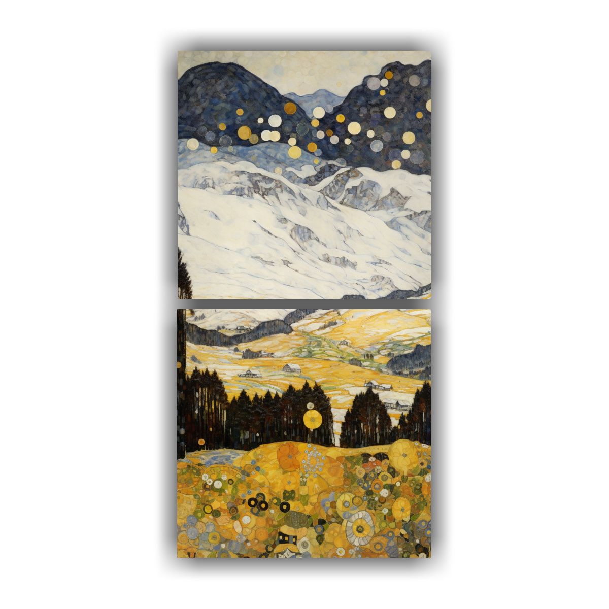 GENERICO - Pinturas Abstractas Minimalistas Del Paisaje 80x160 Cm