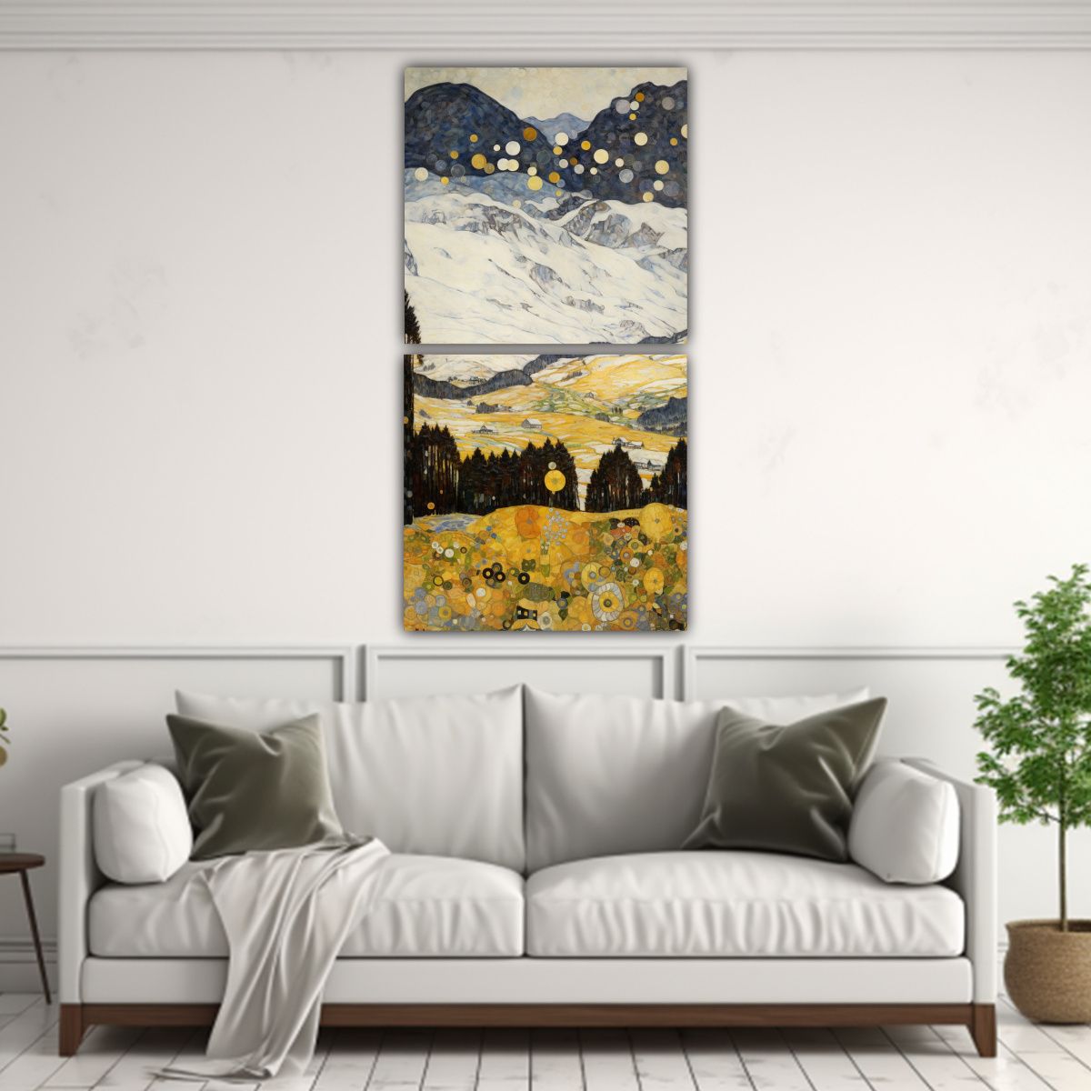 GENERICO - Pinturas Abstractas Minimalistas Del Paisaje 80x160 Cm