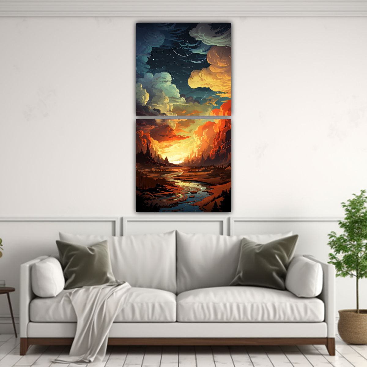 GENERICO - Pinturas De Arte De Pared Moderno Expresividad 70x140 Cm