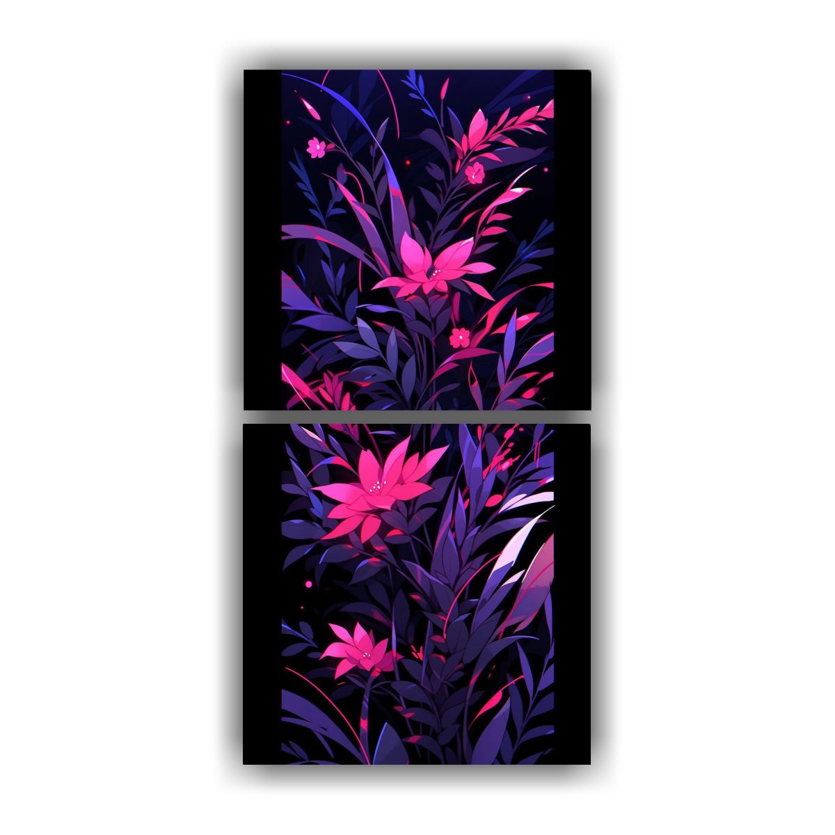 GENERICO - Composiciones Cálidas En Negro Y Rosa Atmosfera 80x160 Cm