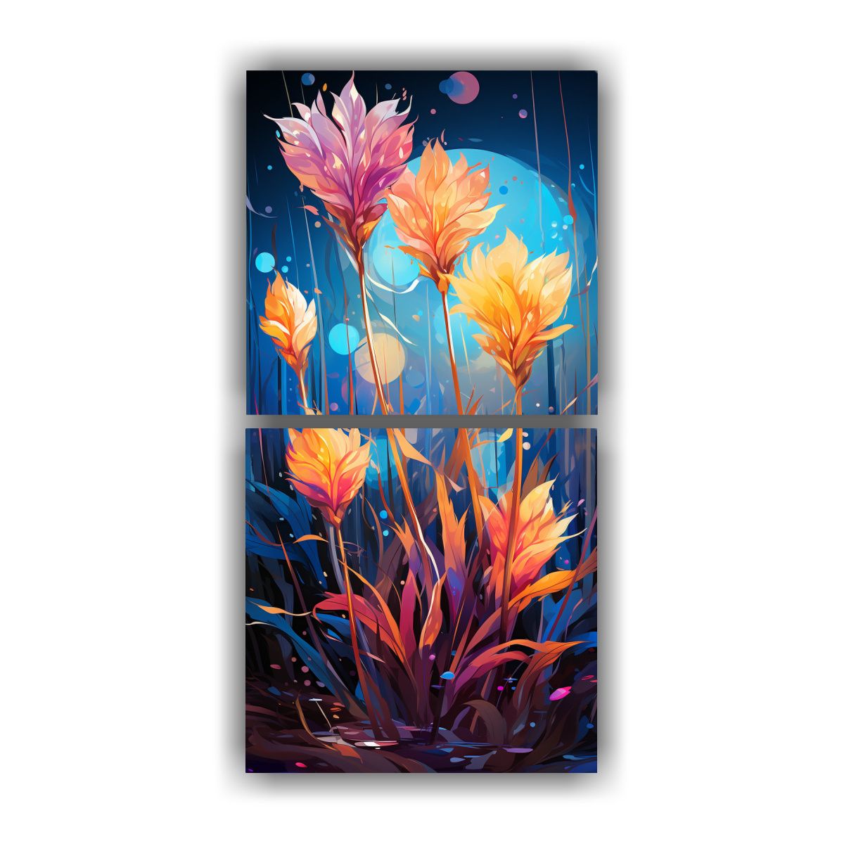 GENERICO - Pinturas Decorativas En Colores Arcoíris De Alta 80x160 Cm