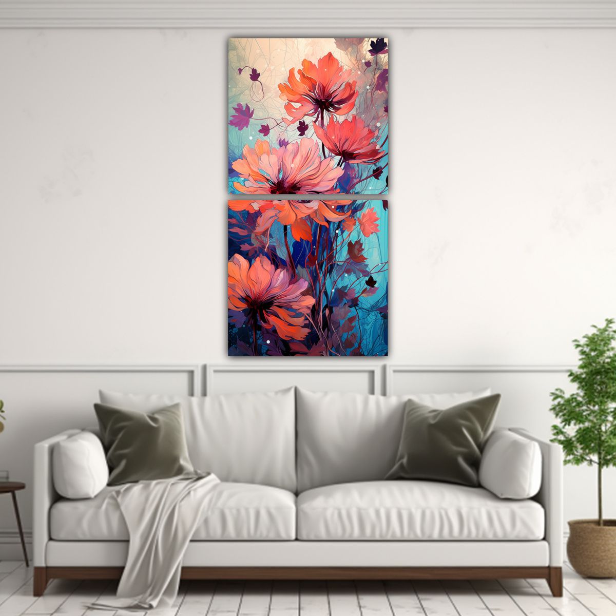 GENERICO - Conjunto 2 Artes Vintage Estética Neonoir 80x160 Cm