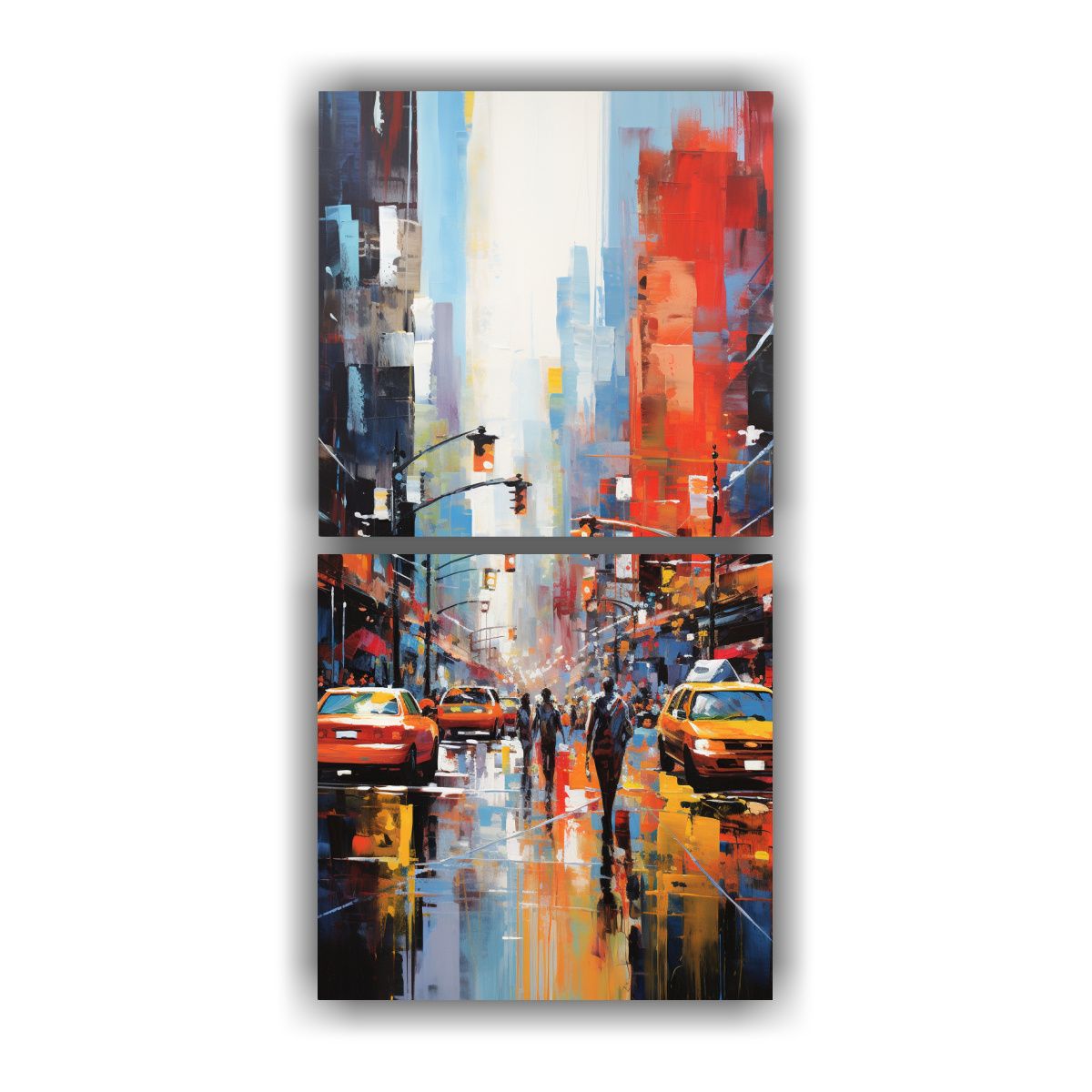 GENERICO - Pinturas Abstractas Con Colores Dinámicos Para 80x160 Cm