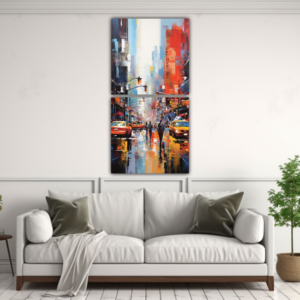 GENERICO - Pinturas Abstractas Con Colores Dinámicos Para 70x140 Cm