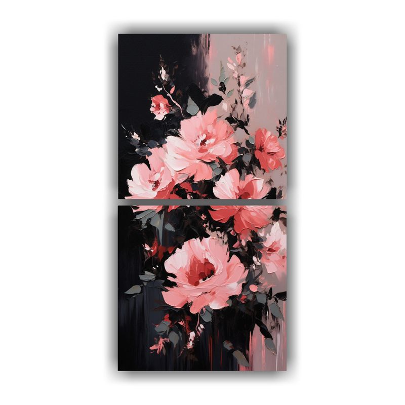 GENERICO - Pintura En Lienzo Conceptual Inspiración Flores 80x160 Cm
