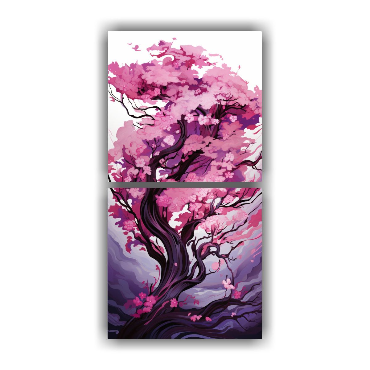 GENERICO - Cuadros Tonos Floral A Cedar Tree In Purple AND 80x160 Cm