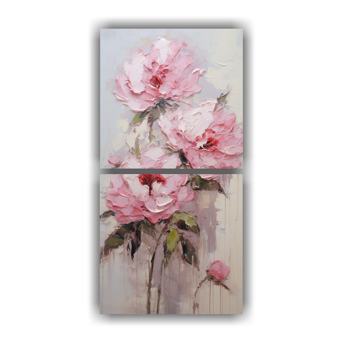 GENERICO - Cuadro Moderno Dormitorio Con Pintura En Lienzo 80x160 Cm