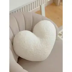 DECORACION CREATIVA - Cojin Infantil Bebe - diseño Corazon Blanco