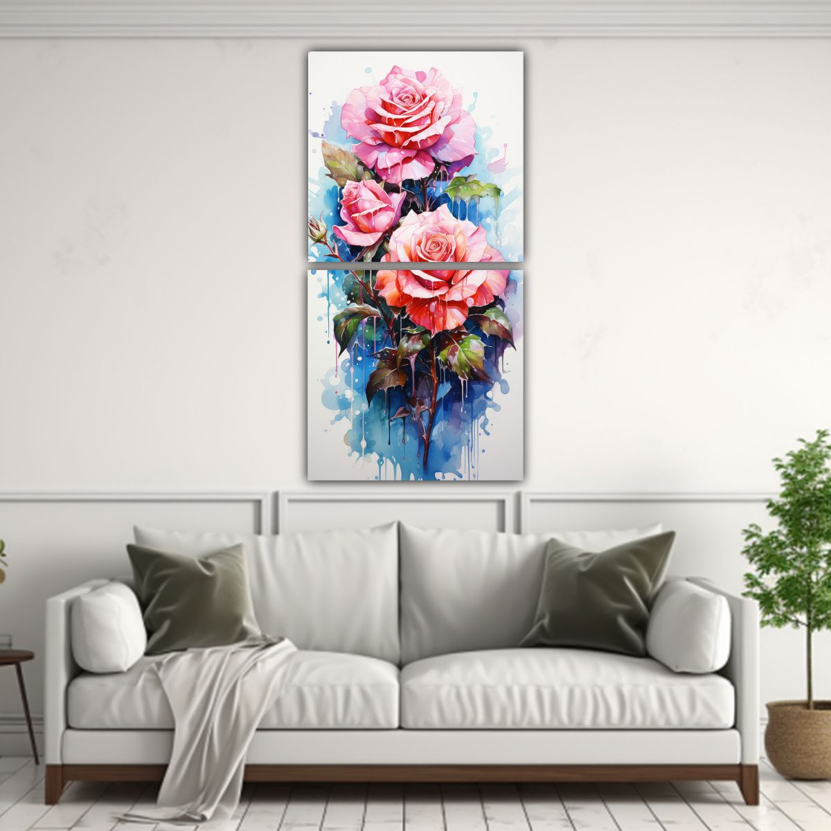GENERICO - Pinturas Vanguardia Detalles Intrincados Rosa 80x160 Cm