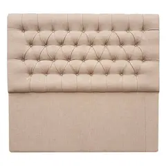 VINTAGE MOBEL - Respaldo de cama capitone full size Lino Beige