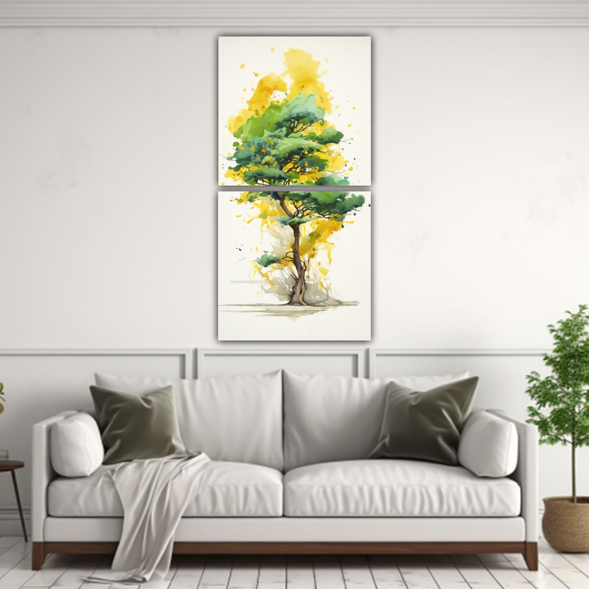 GENERICO - Set 2 Telas En Bastidor Sensibilidad Artística A 70x140 Cm