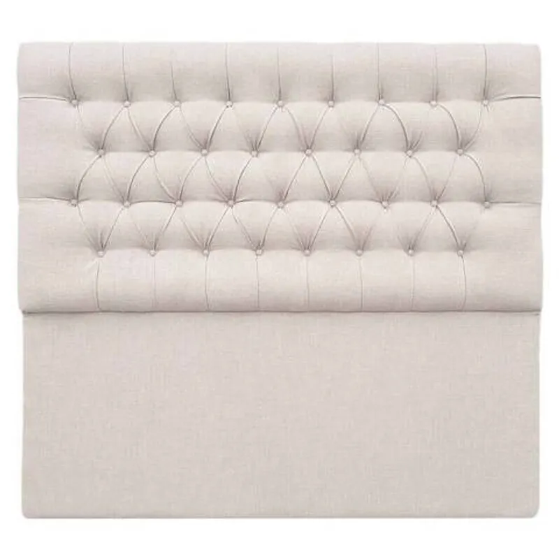 VINTAGE MOBEL - Respaldo de cama capitone 2 plazas Lino Marfil